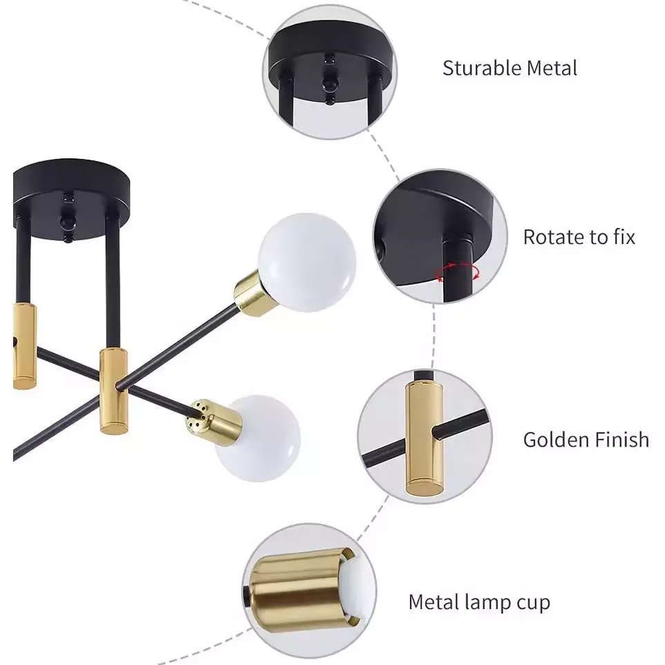 Black Nordic Ceiling Light-Lighting > Ceiling Lights-casanuva-casanuva
