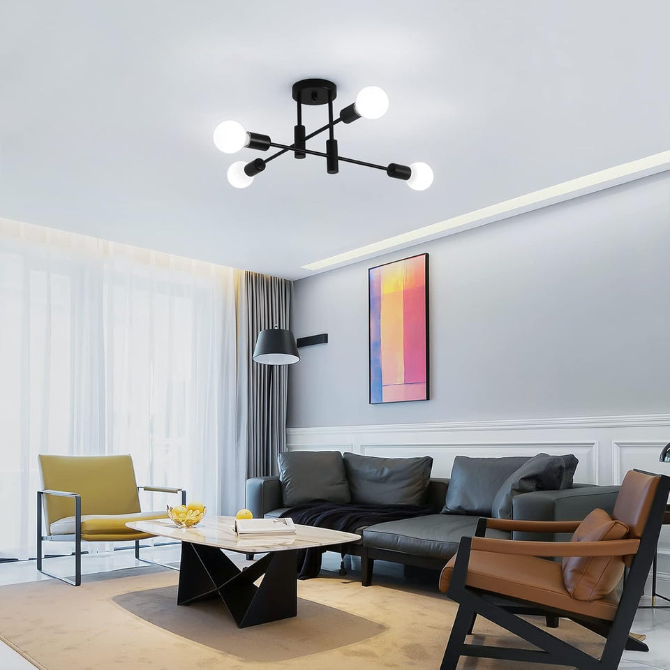 Black Nordic Ceiling Light-Lighting > Ceiling Lights-casanuva-casanuva