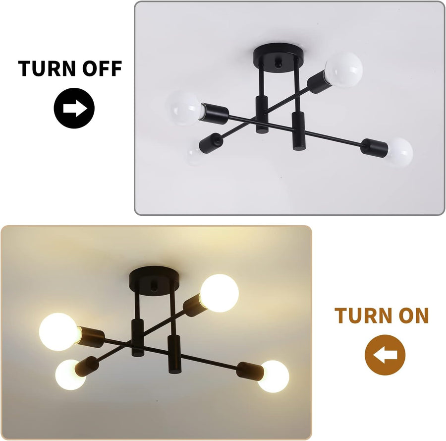 Black Nordic Ceiling Light-Lighting > Ceiling Lights-casanuva-casanuva