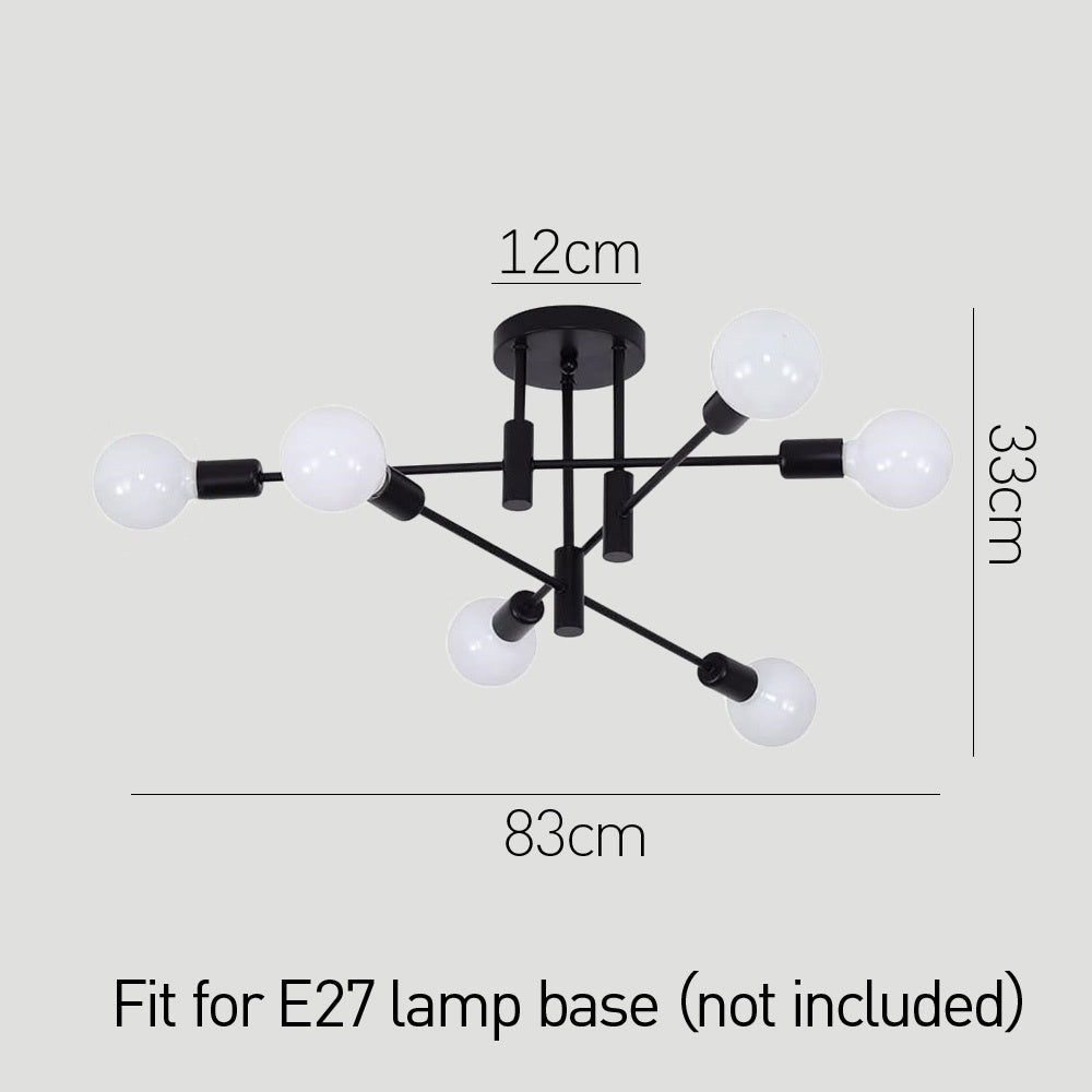 Black Nordic Ceiling Light-Lighting > Ceiling Lights-casanuva-casanuva
