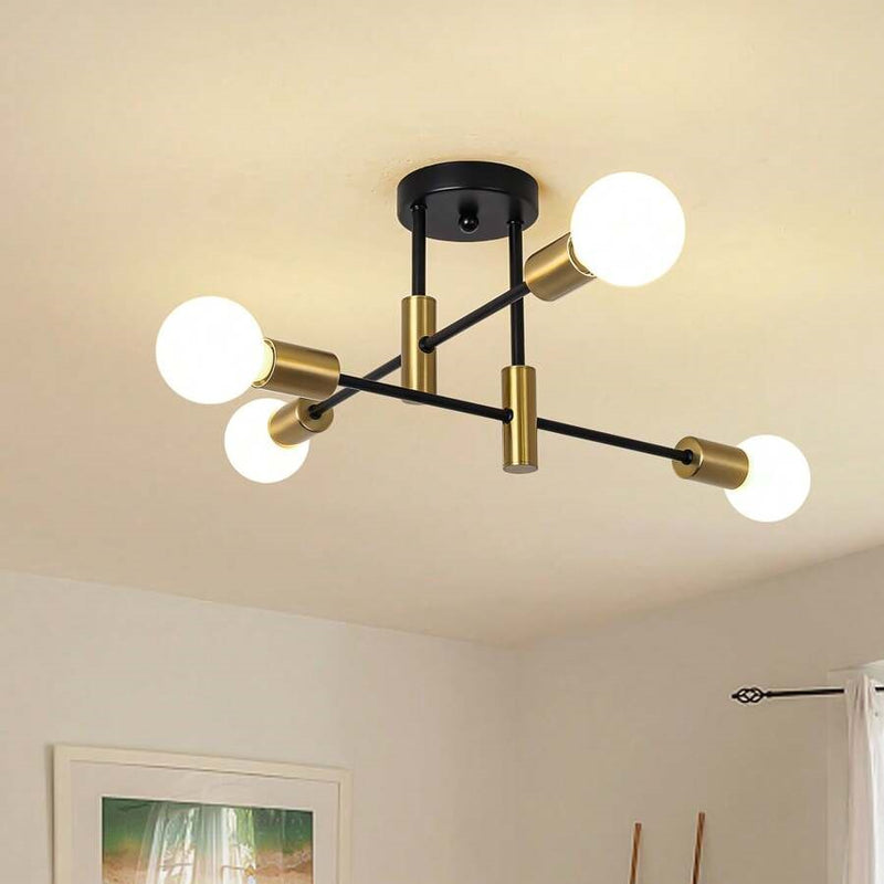 Black Nordic Ceiling Light-Lighting > Ceiling Lights-casanuva-Black & Gold-D63*28CM-4LIGHTS-casanuva