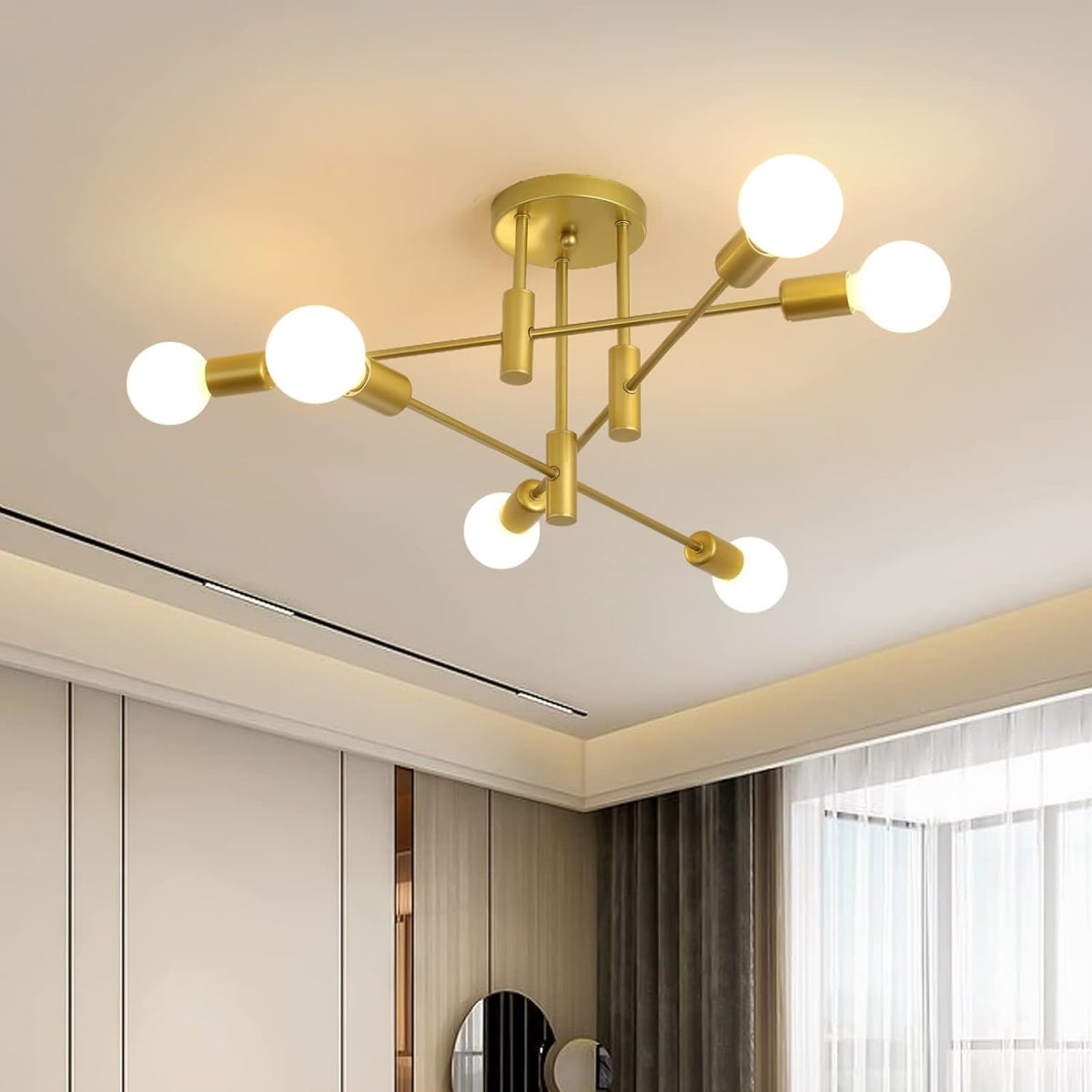 Black Nordic Ceiling Light-Lighting > Ceiling Lights-casanuva-Gold-D83*33CM-6LIGHTS-casanuva
