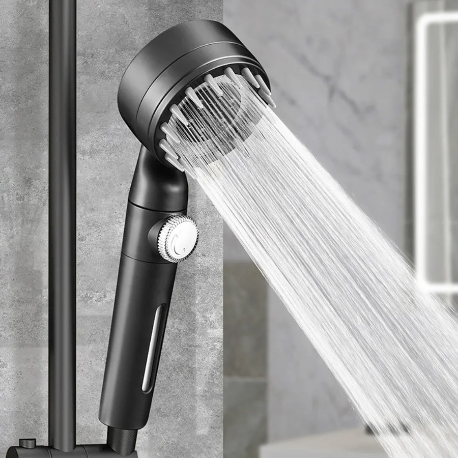Black Shower Head ABS Plastic with Enhanced Comfort Features-Bedding & Bath > Bathroom Accessories-casanuva-casanuva