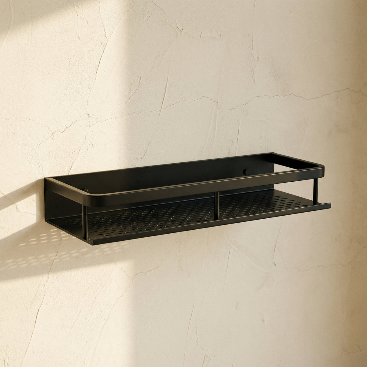 Black Shower Shelf Space-Saving Design-Bedding & Bath > Bathroom Accessories-casanuva-casanuva