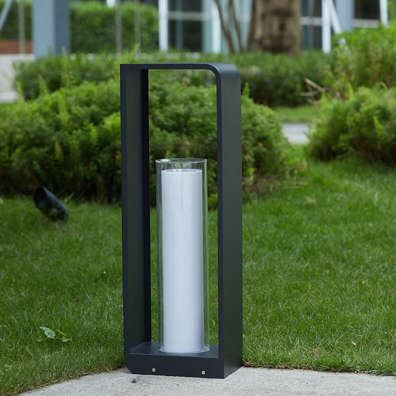 Black Solar Outdoor Lantern with Frosted Glass-Lighting > Outdoor Lighting-casanuva-casanuva