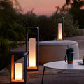 Black Solar Outdoor Lantern with Frosted Glass-Lighting > Outdoor Lighting-casanuva-casanuva