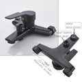 Black Wall Faucet with Hand Shower and Mixer-Bedding & Bath > Bathroom Accessories-casanuva-casanuva