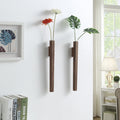 Black Wall Vase Wooden Plant Display-Home Decor > Vases-casanuva-casanuva