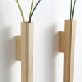 Black Wall Vase Wooden Plant Display-Home Decor > Vases-casanuva-casanuva