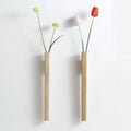 Black Wall Vase Wooden Plant Display-Home Decor > Vases-casanuva-Beech-casanuva