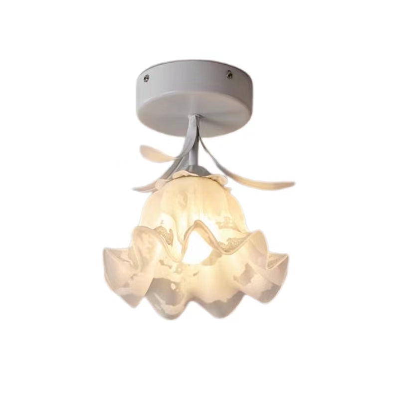 Blooming Lily Flower Ceiling Light-Lighting > Chandeliers & Pendant Lights-casanuva-White-casanuva