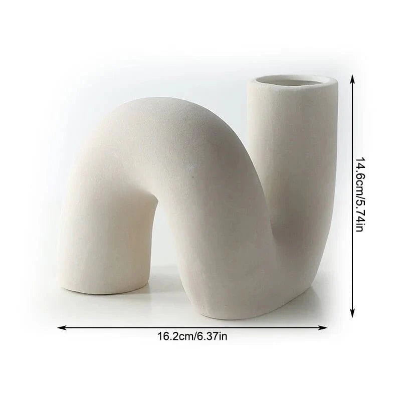 Bohemian Ceramic Vase Abstract Design-Home Decor > Vases-casanuva-Light Coffee-casanuva