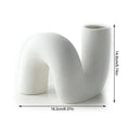 Bohemian Ceramic Vase Abstract Design-Home Decor > Vases-casanuva-Pure White-casanuva