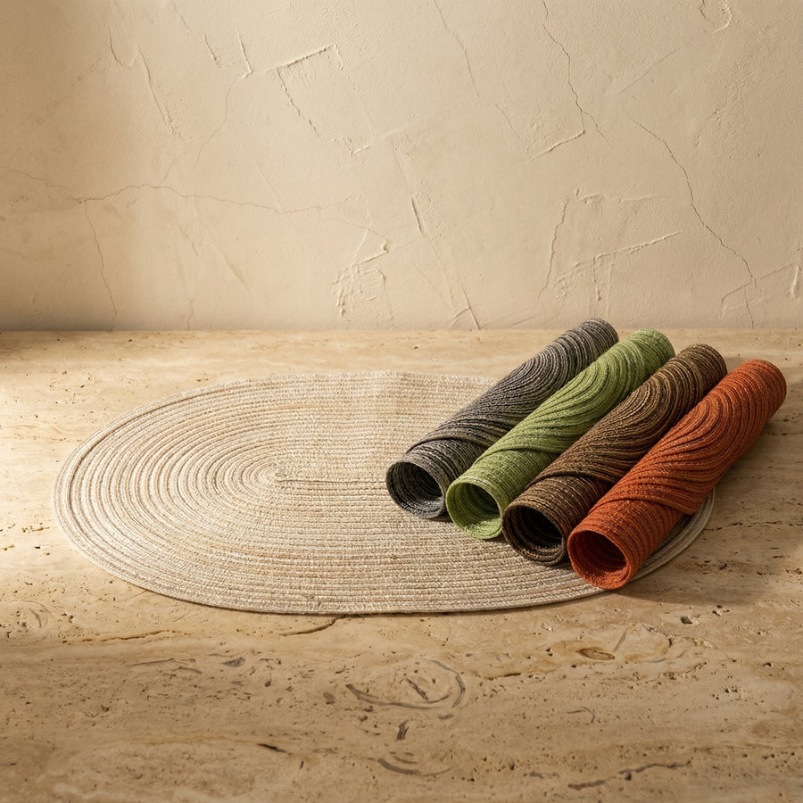 Boho Placemat Set Handmade Woven Table Mats Sustainable Dining Decor-Kitchen & Dining > Placemats-casanuva-casanuva
