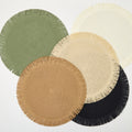Boho Round Woven Placemats Linen Braided Heat Resistant Table Mats-Kitchen & Dining > Placemats-casanuva-casanuva