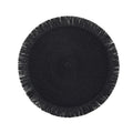 Boho Round Woven Placemats Linen Braided Heat Resistant Table Mats-Kitchen & Dining > Placemats-casanuva-Black-4 stuks-casanuva