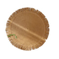 Boho Round Woven Placemats Linen Braided Heat Resistant Table Mats-Kitchen & Dining > Placemats-casanuva-Brown-4 stuks-casanuva