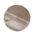 Boho Round Woven Placemats Linen Braided Heat Resistant Table Mats-Kitchen & Dining > Placemats-casanuva-Gray-4 stuks-casanuva