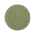 Boho Round Woven Placemats Linen Braided Heat Resistant Table Mats-Kitchen & Dining > Placemats-casanuva-Green-4 stuks-casanuva