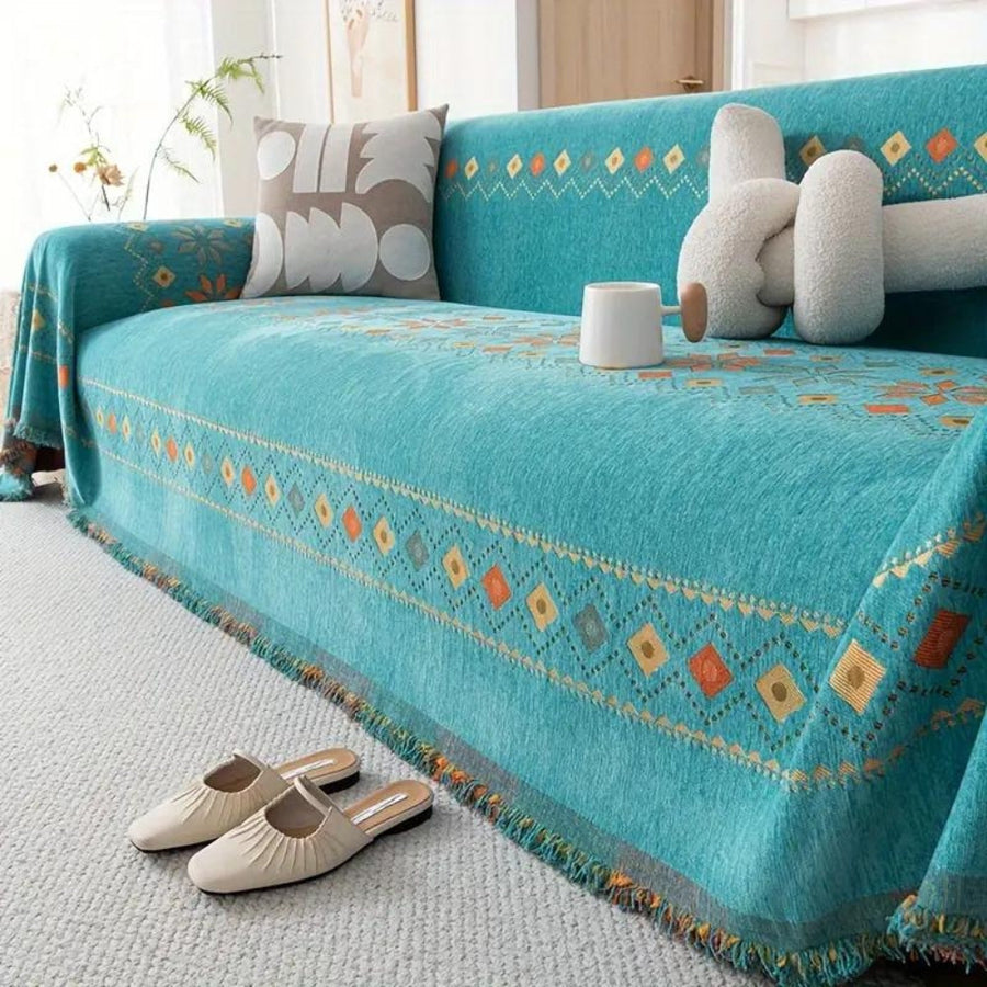 Boho Sofa Cover Washable Stretch Fabric-Covers & Textiles > Sofa Covers-casanuva-casanuva