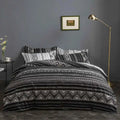 Boho Style Bedding Set Modern Design-Bedding & Bath > Bedding Sets-casanuva-Geo Charcoal-Twin-casanuva
