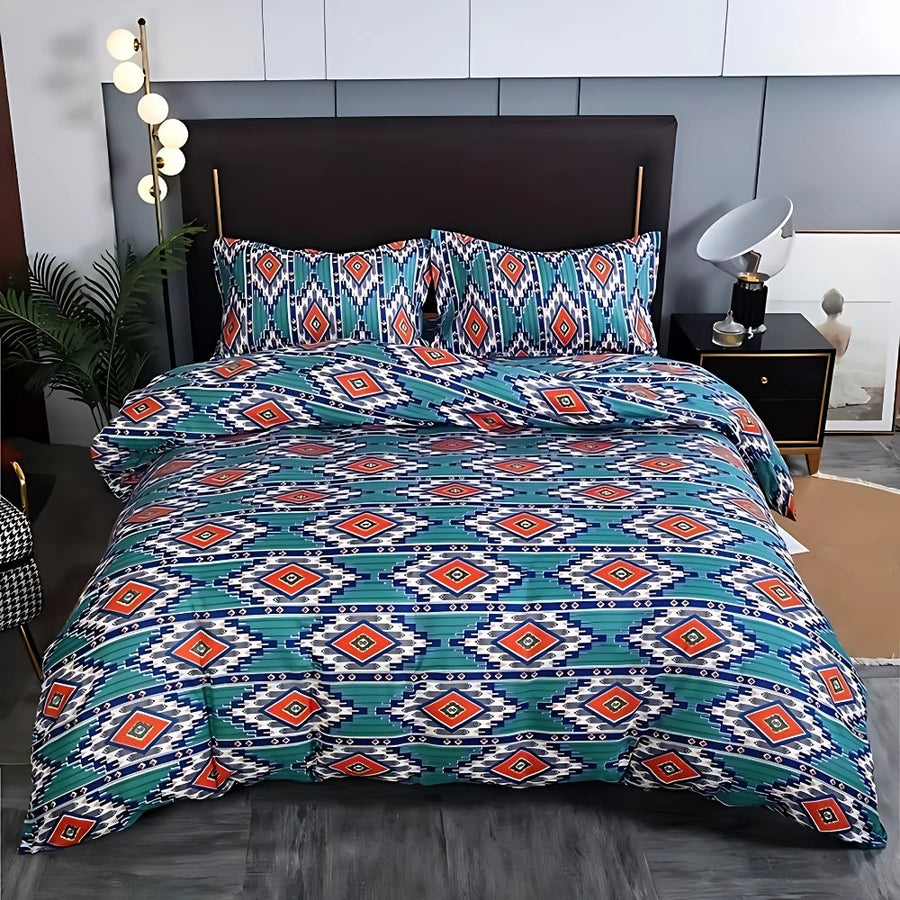 Boho Tribal Print Duvet Cover Set-Bedding & Bath > Bedding Sets-casanuva-Bohemian Ocean-Twin-casanuva