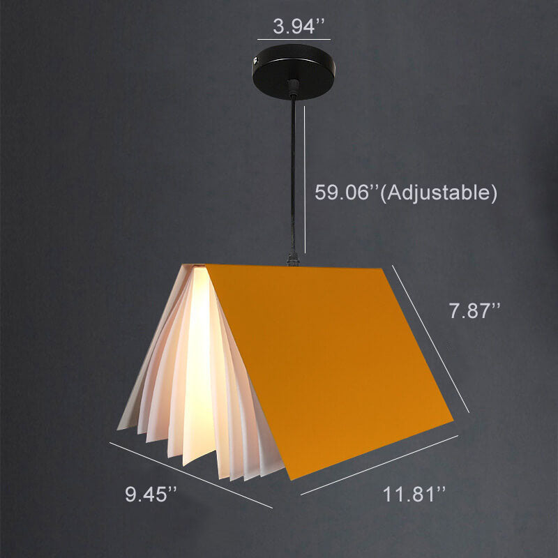 Book Shade Pendant Light 1-Light Metal PVC Design-Lighting > Pendant Lights-casanuva-casanuva