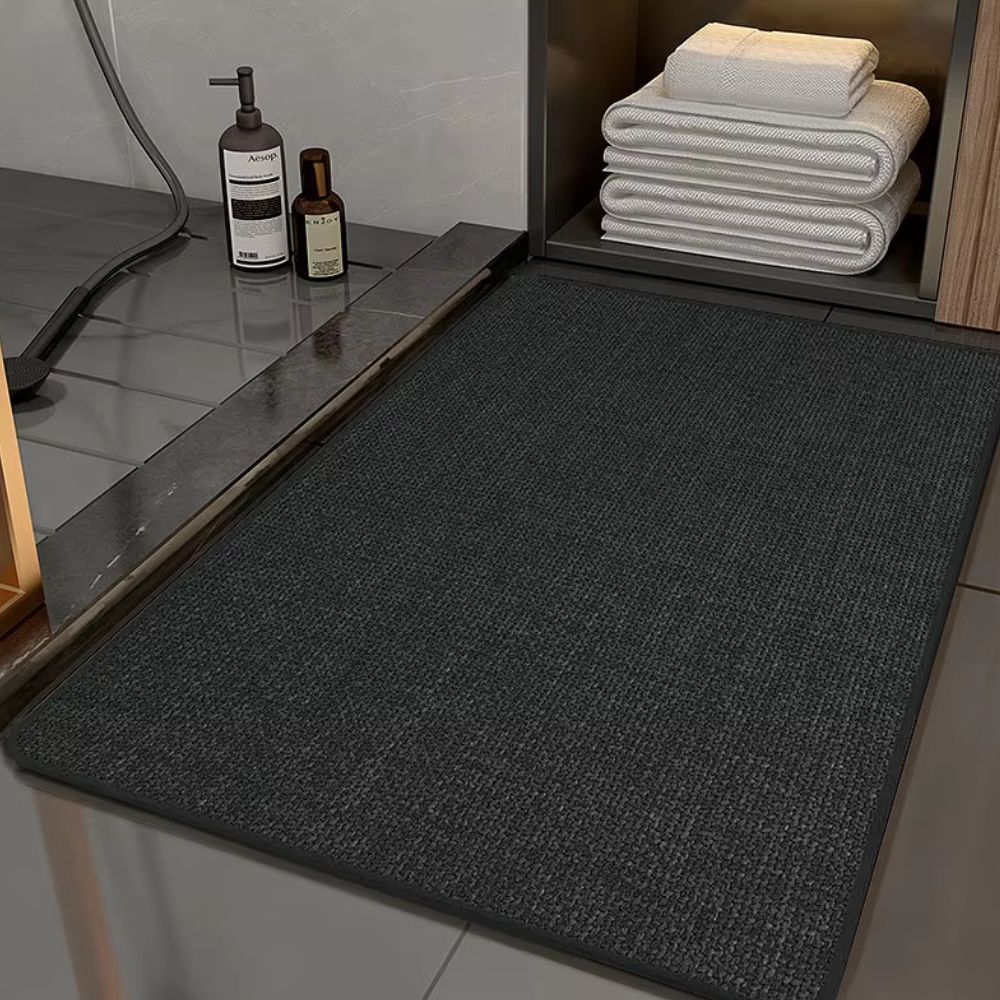 Braided Non-Slip Bath Mat-Bedding & Bath > Bath Mats-casanuva-Midnight Black-18"x27.5"-casanuva