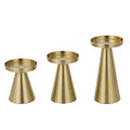 Brass Candle Holders Set of 3-Home Decor > Candle Holders-casanuva-casanuva