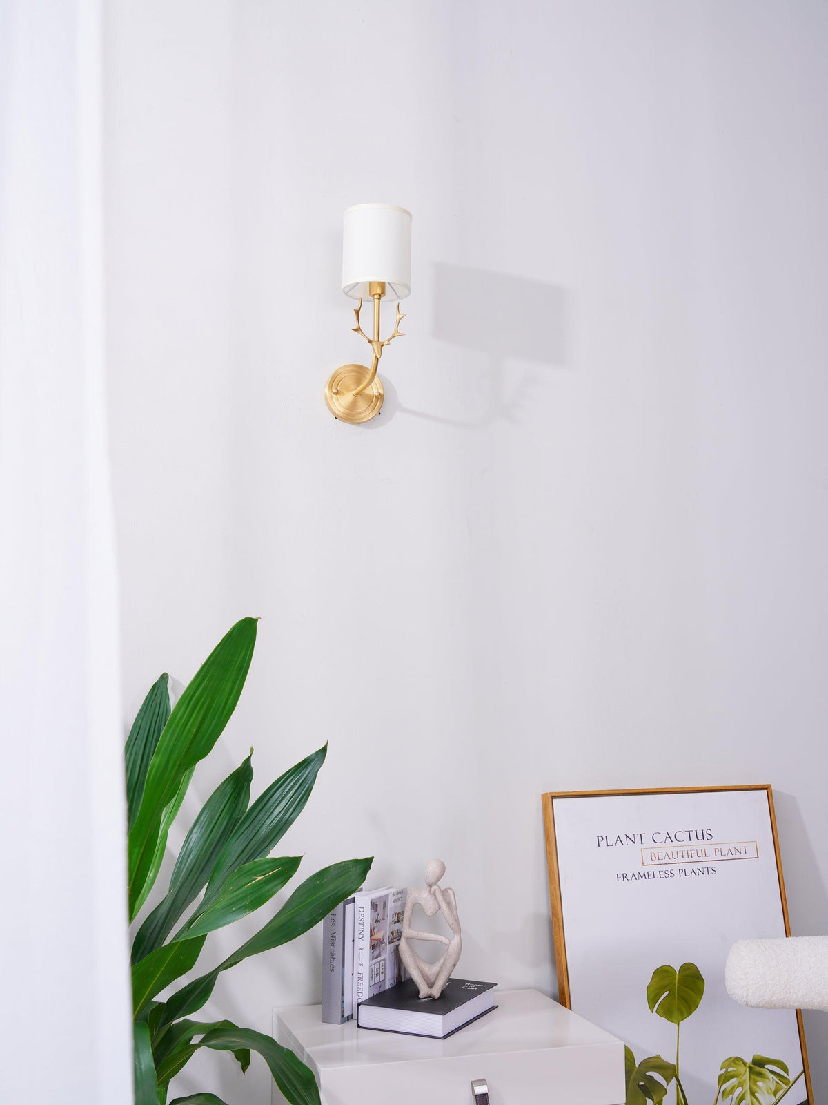 Brass Deer Head Wall Light Fixture-Lighting > Wall Lights-casanuva-casanuva