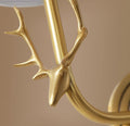 Brass Deer Head Wall Light Fixture-Lighting > Wall Lights-casanuva-casanuva
