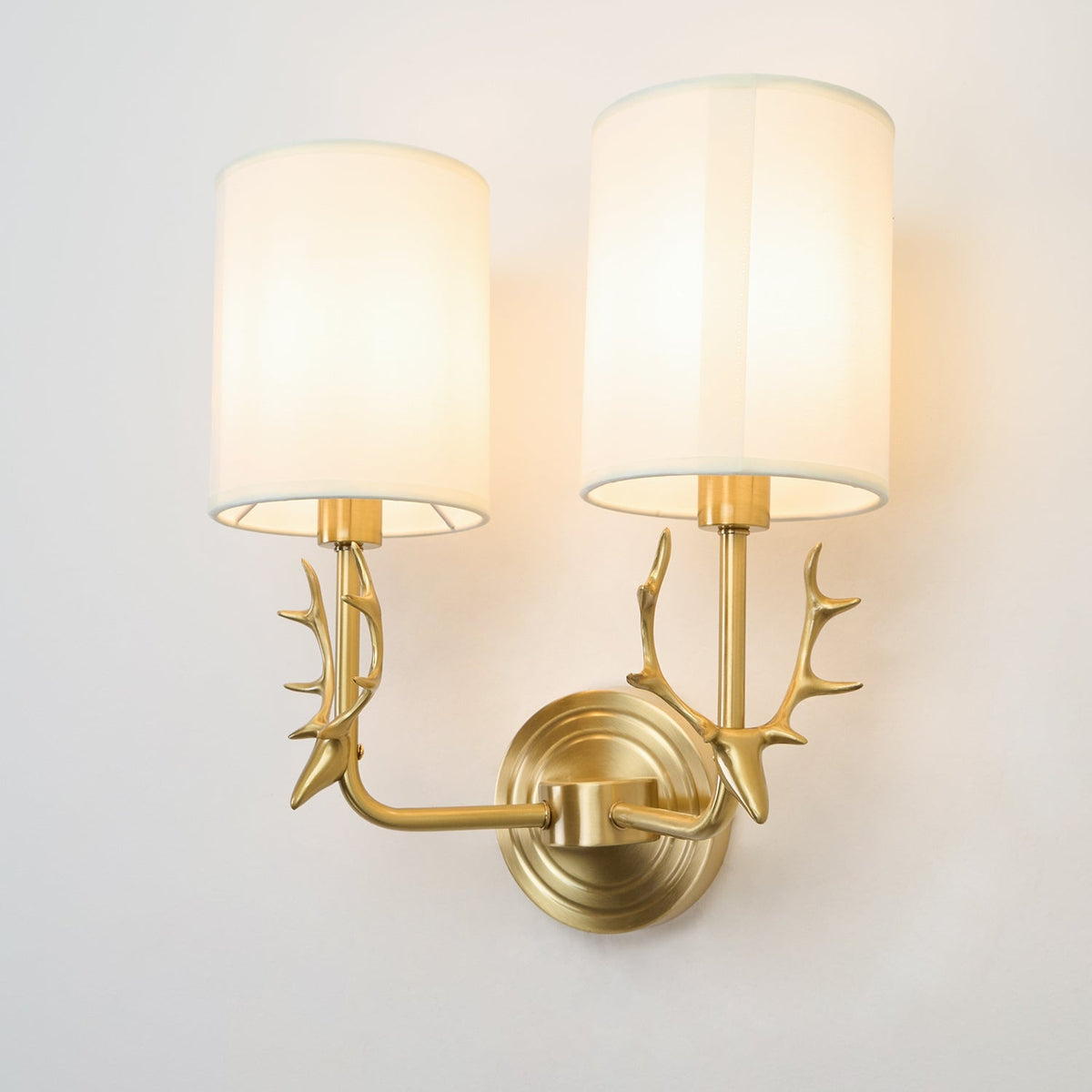 Brass Deer Head Wall Light Fixture-Lighting > Wall Lights-casanuva-casanuva