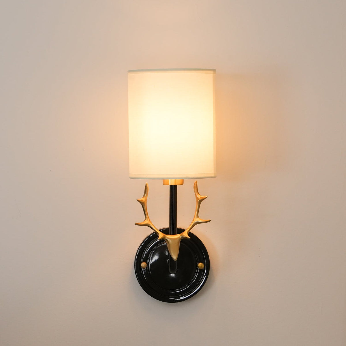 Brass Deer Head Wall Light Fixture-Lighting > Wall Lights-casanuva-casanuva