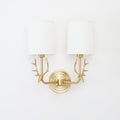 Brass Deer Head Wall Light Fixture-Lighting > Wall Lights-casanuva-casanuva