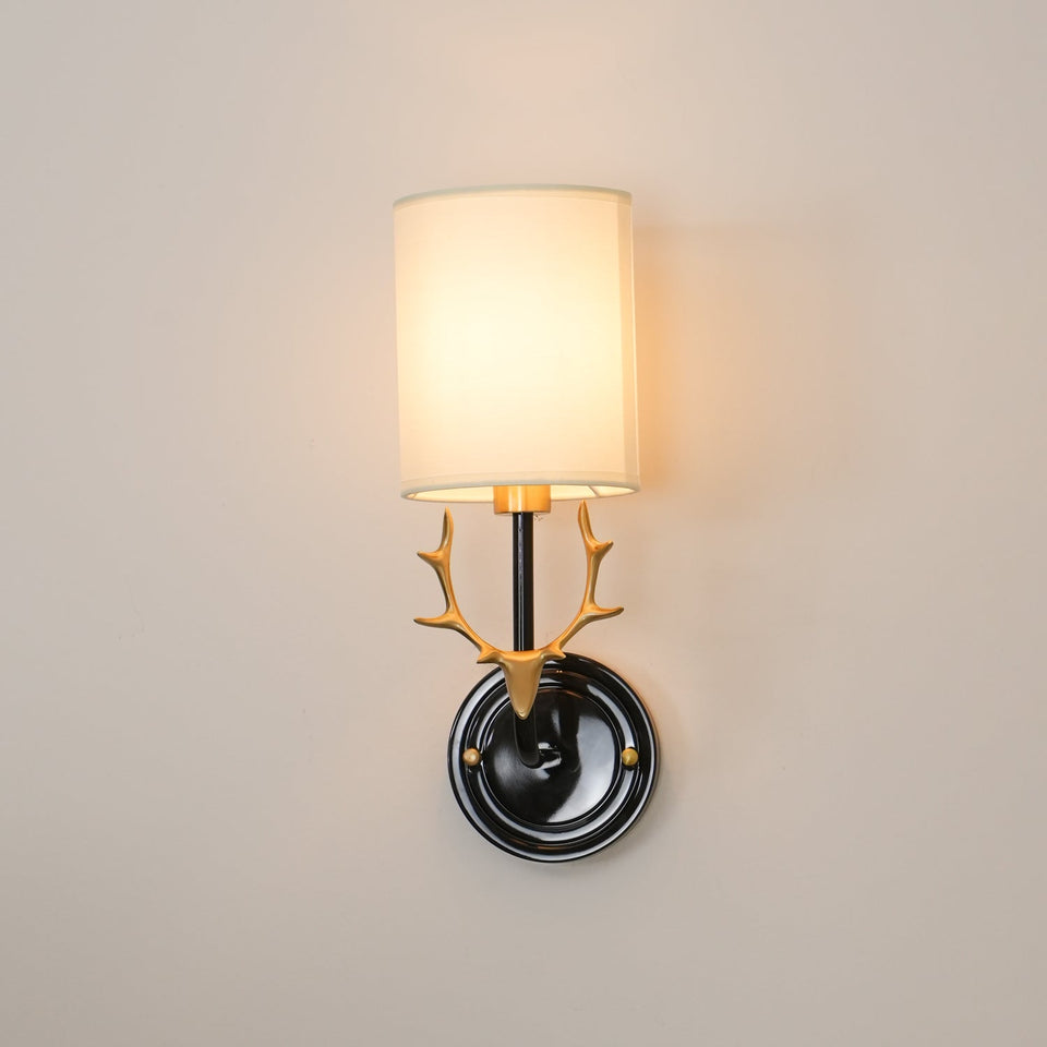 Brass Deer Head Wall Light Fixture-Lighting > Wall Lights-casanuva-casanuva