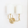 Brass Deer Head Wall Light Fixture-Lighting > Wall Lights-casanuva-casanuva