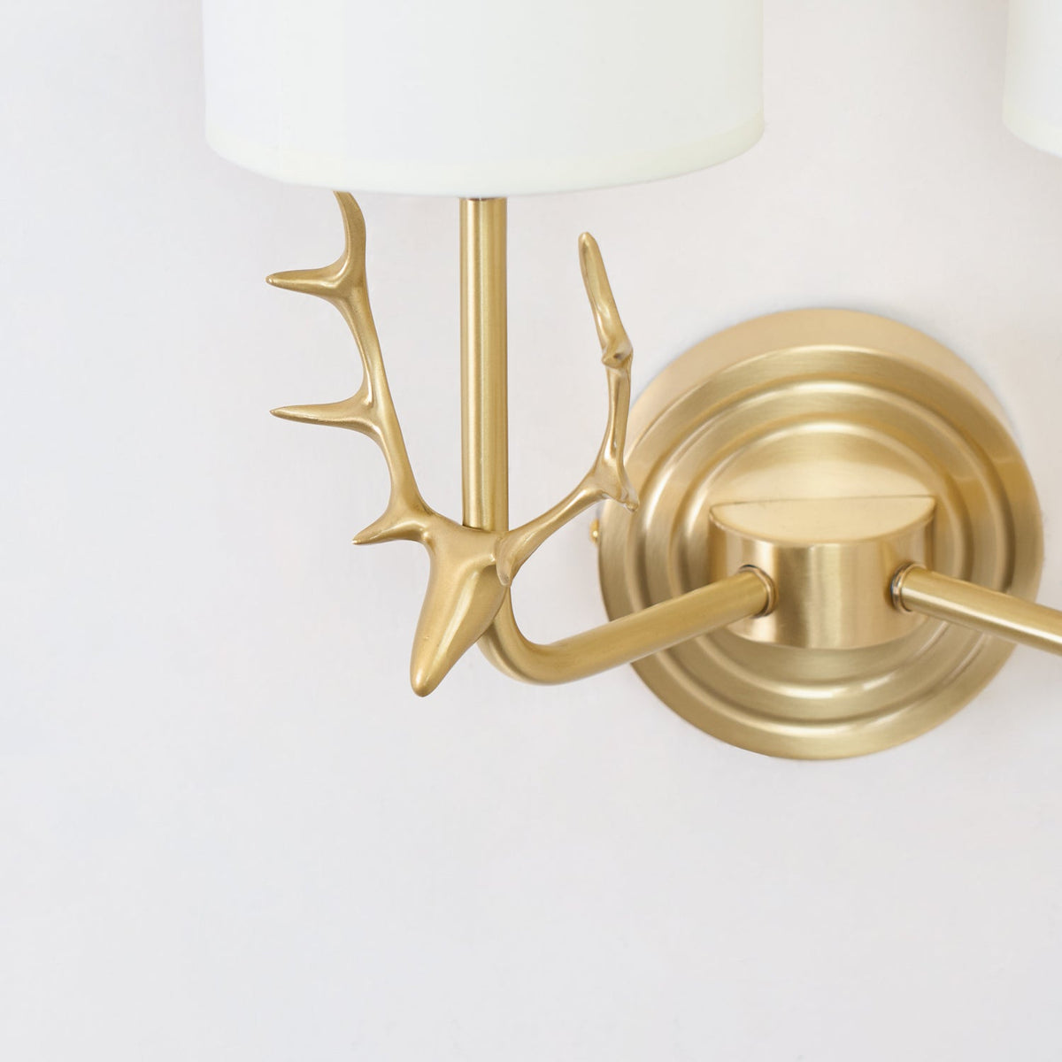 Brass Deer Head Wall Light Fixture-Lighting > Wall Lights-casanuva-casanuva
