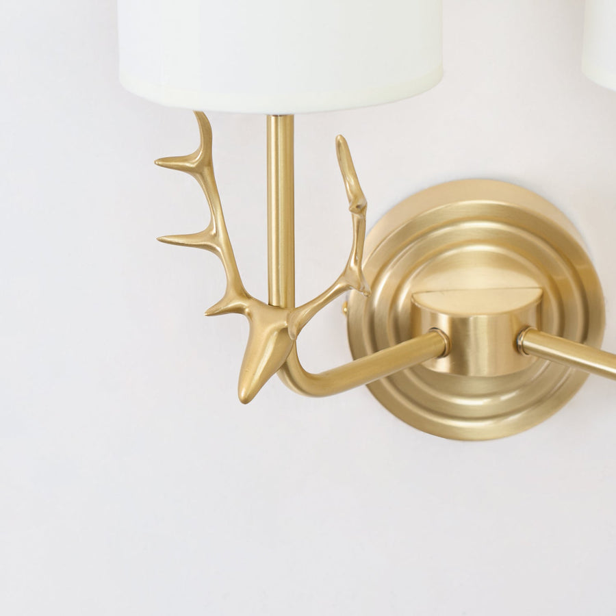Brass Deer Head Wall Light Fixture-Lighting > Wall Lights-casanuva-casanuva