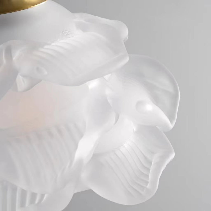 Brass Glass Rose Pendant Light-Lighting > Chandeliers & Pendant Lights-casanuva-casanuva