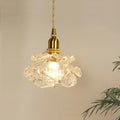 Brass Glass Rose Pendant Light-Lighting > Chandeliers & Pendant Lights-casanuva-casanuva