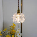 Brass Glass Rose Pendant Light-Lighting > Chandeliers & Pendant Lights-casanuva-casanuva