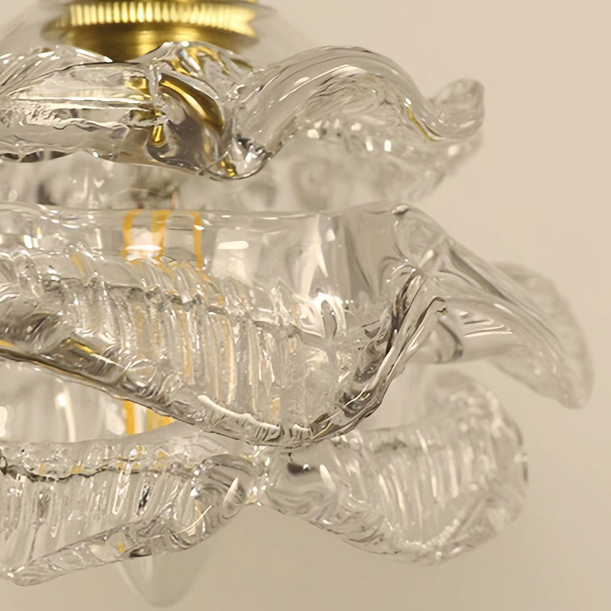 Brass Glass Rose Pendant Light-Lighting > Chandeliers & Pendant Lights-casanuva-casanuva