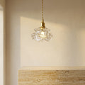 Brass Glass Rose Pendant Light-Lighting > Chandeliers & Pendant Lights-casanuva-casanuva
