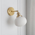 Brass Lucite Cylinder Oval Wall Sconce Lamp 1-Light Japanese Retro Minimalist-Lighting > Wall Lights-casanuva-casanuva