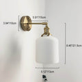 Brass Lucite Cylinder Oval Wall Sconce Lamp 1-Light Japanese Retro Minimalist-Lighting > Wall Lights-casanuva-casanuva