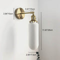 Brass Lucite Cylinder Oval Wall Sconce Lamp 1-Light Japanese Retro Minimalist-Lighting > Wall Lights-casanuva-casanuva