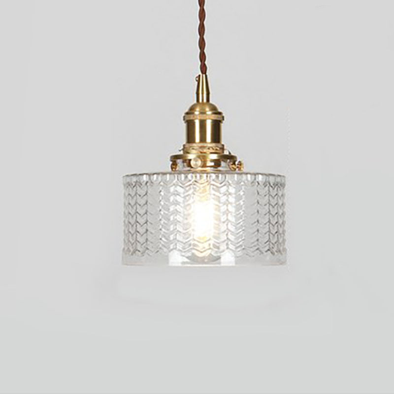 Brass Textured Glass Round Pendant Light-Lighting > Pendant Lights-casanuva-casanuva
