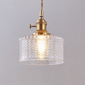 Brass Textured Glass Round Pendant Light-Lighting > Pendant Lights-casanuva-casanuva
