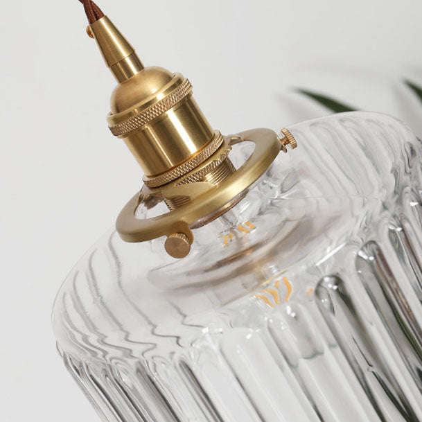 Brass Textured Glass Round Pendant Light-Lighting > Pendant Lights-casanuva-casanuva