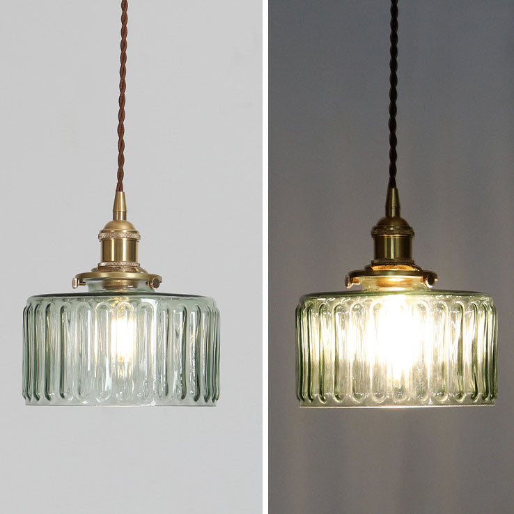 Brass Textured Glass Round Pendant Light-Lighting > Pendant Lights-casanuva-casanuva